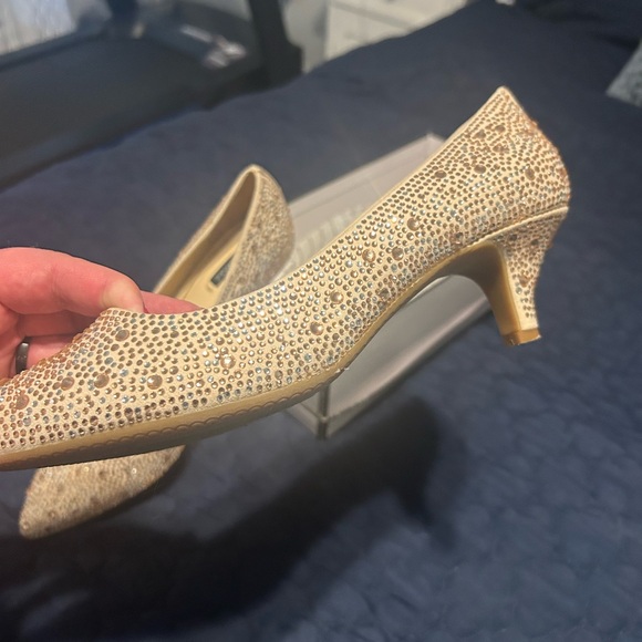 Alex Marie Sparkling Tan Heels - Picture 2 of 6